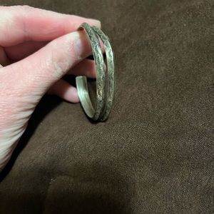 Sterling stamped hoops